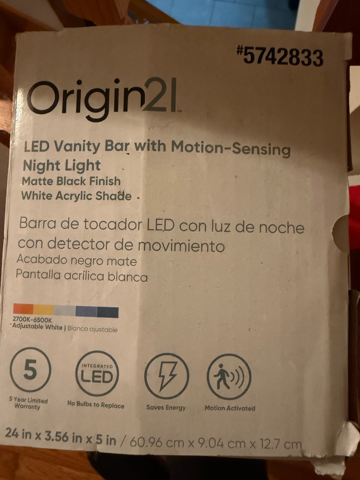 Origin2 LED Vanity Bar with Motion Sensor — photo 2